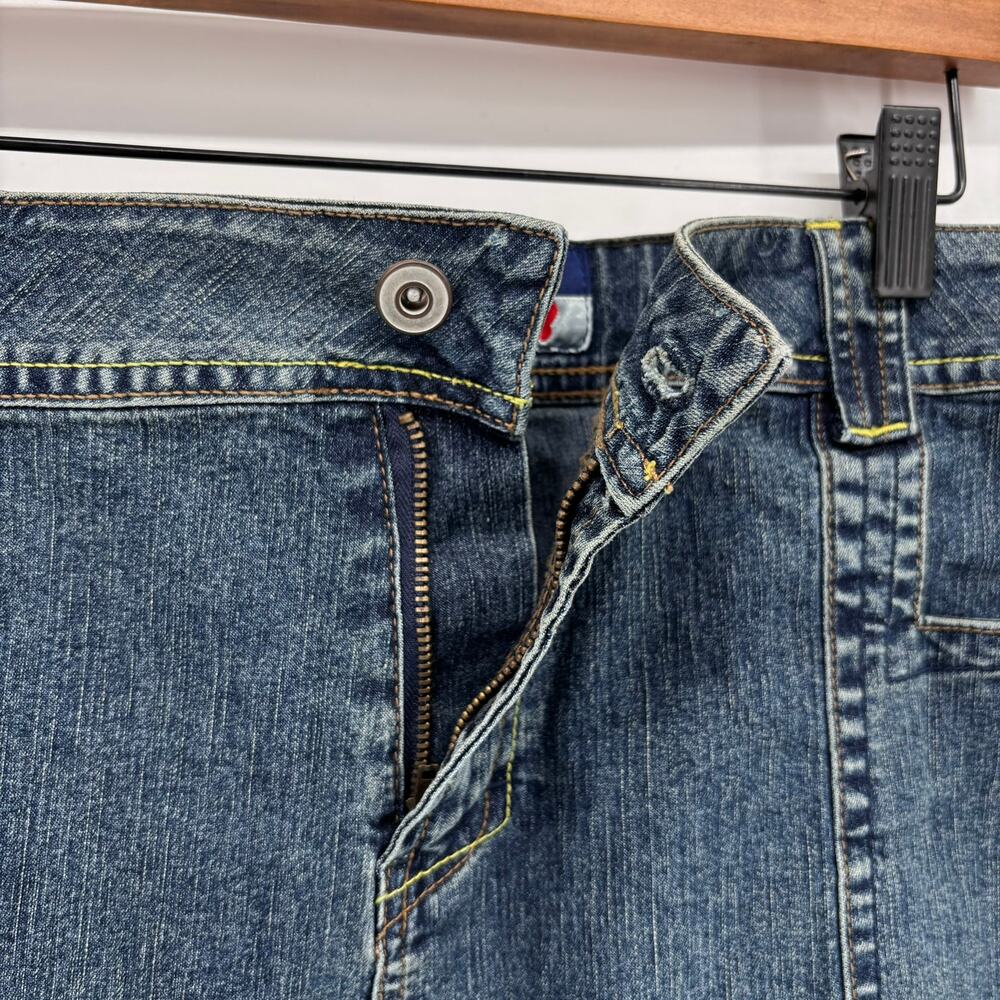 NEW Denim Mini Skirt Plus Size 18 Vtg 90s Y2K Wah Jeans Blue Jean Preppy Western - Picture 3 of 6